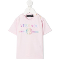Young Versace Camiseta com estampa holográfica Medusa - Rosa