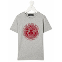 Young Versace Camiseta com logo Medusa - Cinza