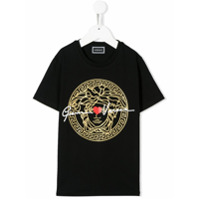 Young Versace Camiseta de algodão com estampa Medusa - Preto