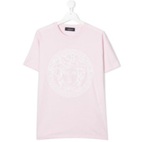 Young Versace Camiseta de algodão com estampa Medusa - Rosa