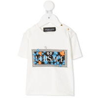 Young Versace Camiseta decote careca com estampa gráfica - Branco