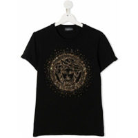 Young Versace Camiseta Medusa com aplicações de strass - Preto
