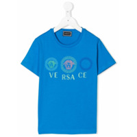 Young Versace Camiseta Medusa com estampa de logo - Azul