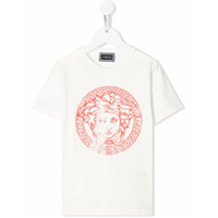 Young Versace Camiseta Medusa com estampa de logo - Branco