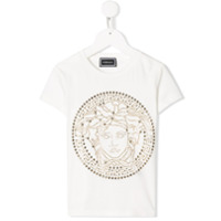 Young Versace Camiseta Medusa com estampa de logo - Branco