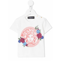 Young Versace Camiseta Medusa com estampa floral - Branco