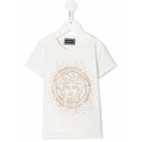 Young Versace Camiseta Medusa com tachas - Branco