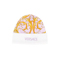 Young Versace Chapéu com logo e estampa barroca - Roxo