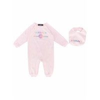 Young Versace Conjunto infantil 2 peças com estampa de logo - Rosa