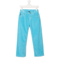 Young Versace corduroy straight-leg jeans - Azul