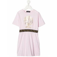 Young Versace foil medusa logo T-shirt dress - Rosa