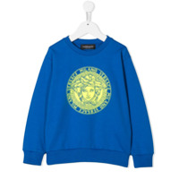 Young Versace Moletom com logo Medusa - Azul