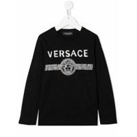 Young Versace Moletom Medusa com logo - Preto