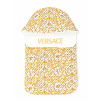 Young Versace Saco para dormir com estampa barroca e logo - Branco