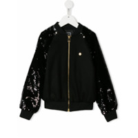 Young Versace sequinned bomber jacket - Preto
