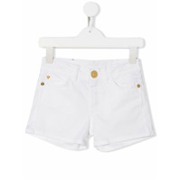 Young Versace Short jeans cintura média - Branco