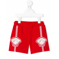 Young Versace Shorts com estampa medusa - Vermelho