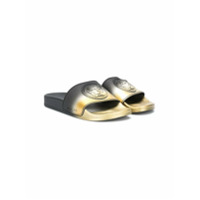 Young Versace Slide metálica bicolor - Preto