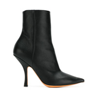 Y/Project Ankle boot de couro bico fino - Preto