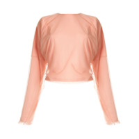 Y/Project Blusa com sobreposição de mesh - Rosa