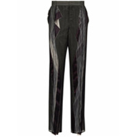 Y/Project Calça de alfaiataria com recorte de tule - Preto