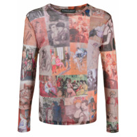 Y/Project Camiseta mangas longas com estampa - Laranja