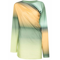 Y/Project Moletom de algodão com degradê frontal - Verde