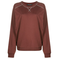 Y/Project Moletom oversized com bordado - Marrom