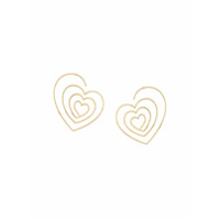 Y/Project Par de brincos de coração - Dourado