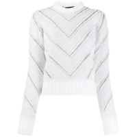 Y/Project Suéter de tricô com recortes - Branco