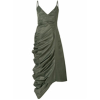 Y/Project Vestido assimétrico com drapeado - Verde