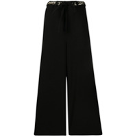 Y's Calça pantalona com cinto de corrente - Preto