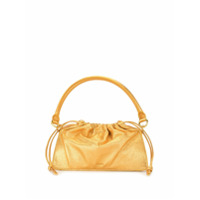 Yuzefi Bolsa tiracolo metálica com franzido - Dourado