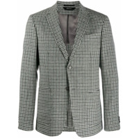 Z Zegna Blazer xadrez com abotoamento simples - Cinza