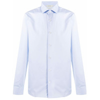 Z Zegna Camisa lisa com mangas longas - Azul