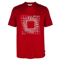 Z Zegna Camiseta com estampa de logo geométrico - Vermelho