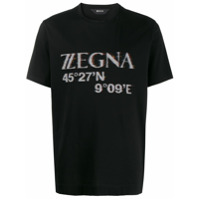 Z Zegna Camiseta com estampa de logo - Preto
