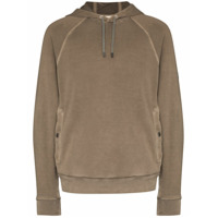 Z Zegna Moletom de algodão com capuz e bolso - Marrom