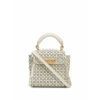 Zac Zac Posen Bolsa tote com recortes vazados e detalhe de esferas peroladas - Branco