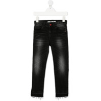 Zadig & Voltaire Kids Calça jeans reta com lavagem - Preto