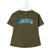 Zadig & Voltaire Kids Camiseta Amour com estampa - Verde