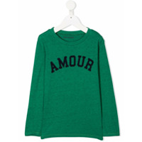 Zadig & Voltaire Kids Camiseta com estampa Anie Amour - Verde