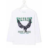 Zadig & Voltaire Kids Camiseta com estampa de logo Kita - Branco