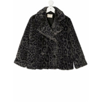 Zadig & Voltaire Kids Casaco com estampa de leopardo - Preto