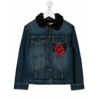 Zadig & Voltaire Kids Jaqueta jeans com estampa de slogan - Azul