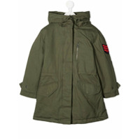 Zadig & Voltaire Kids Parka com fechamento oculto - Verde