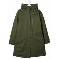 Zadig & Voltaire Kids Parka com fechamento oculto - Verde