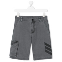 Zadig & Voltaire Kids Short jeans com bolsos - Cinza