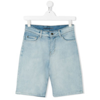 Zadig & Voltaire Kids Short jeans com logo - Azul