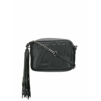Zadig&Voltaire Bolsa oversized de couro com tassel e zíper - Preto